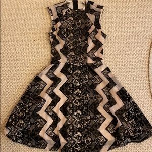 Lacy appliqué girls’ dress